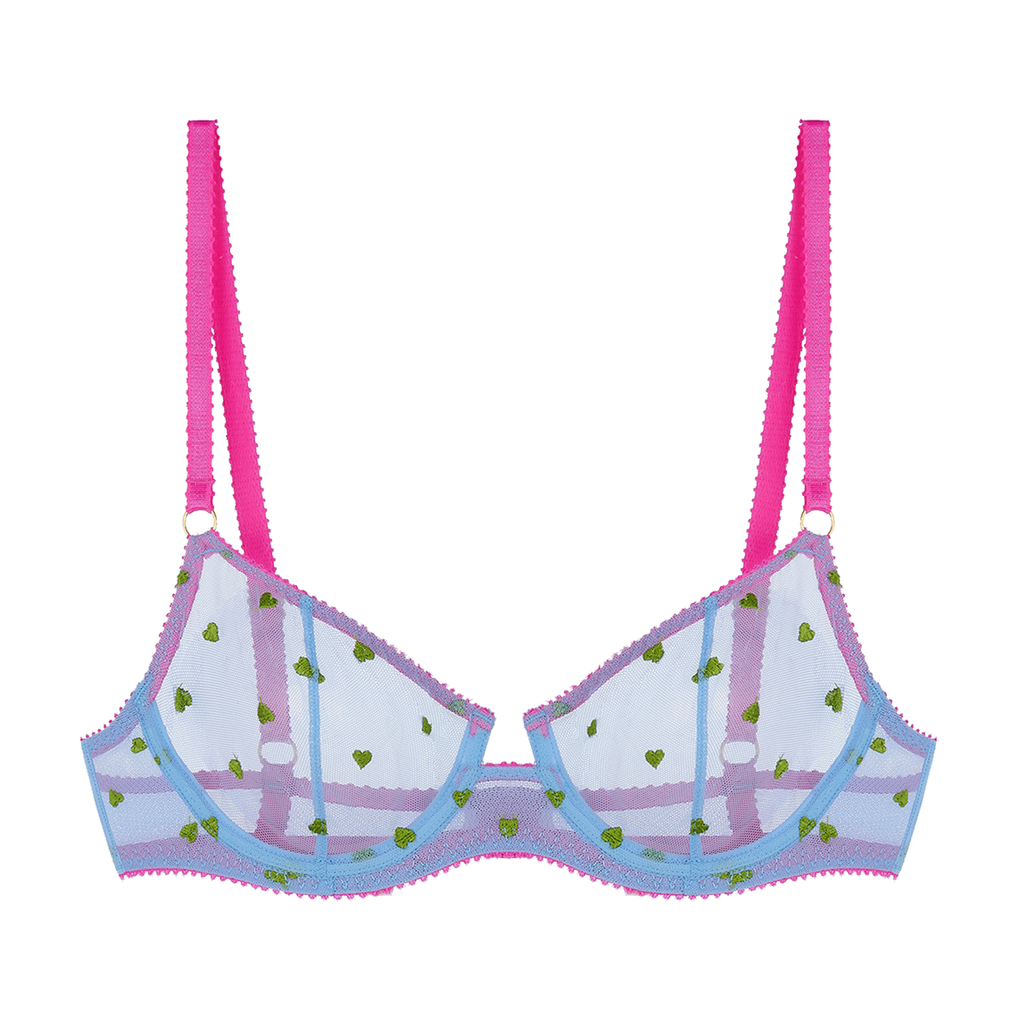 Betty Heart Embroidery Underwire Bra