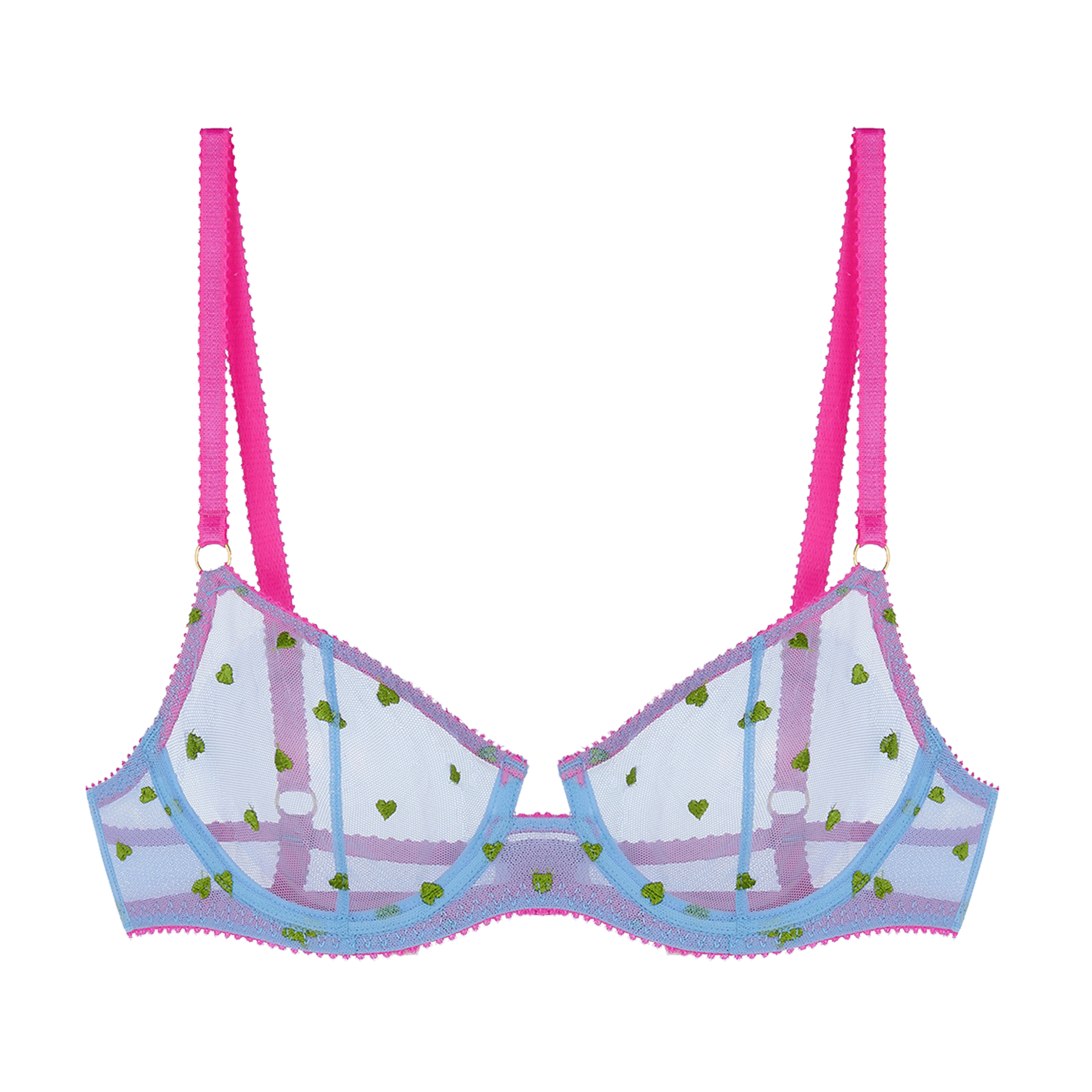 Betty Heart Embroidery Underwire Bra