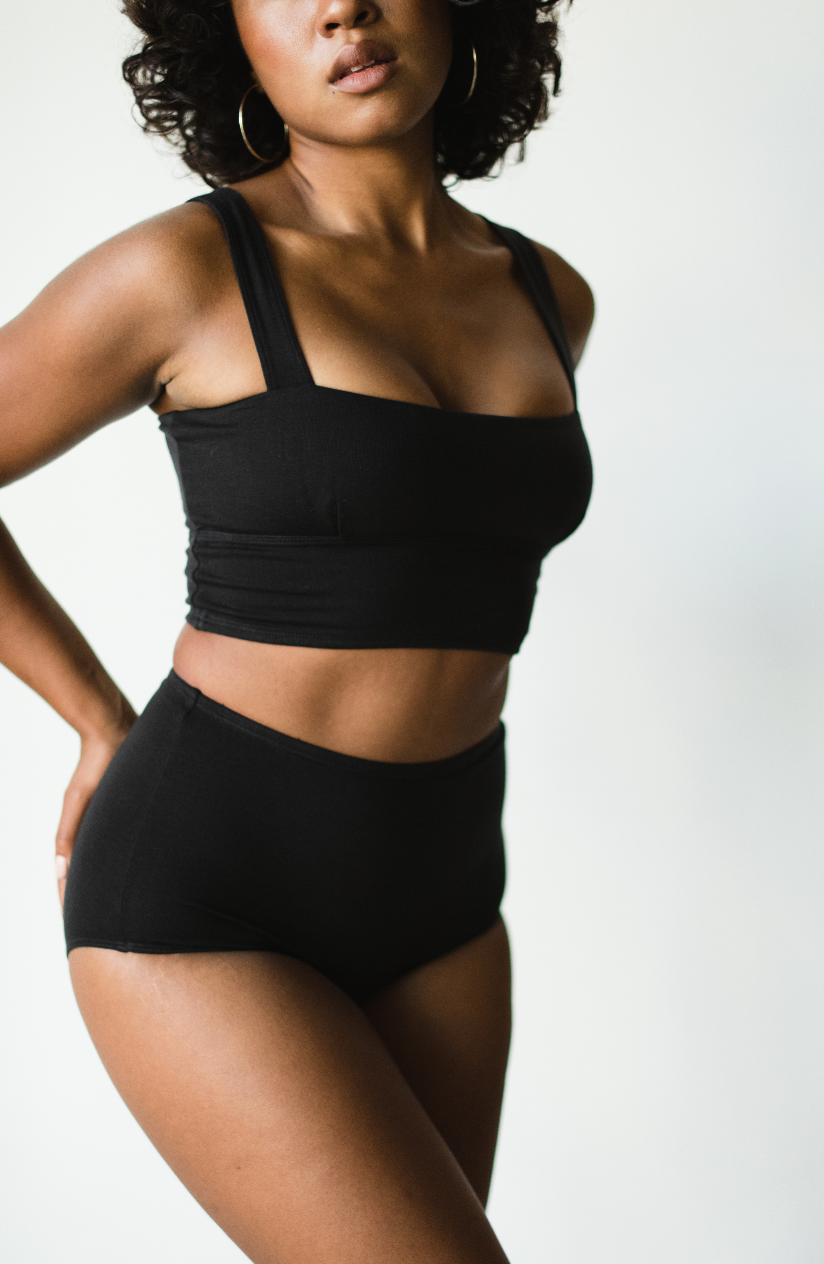 Organic Cotton Square Neck Bralette